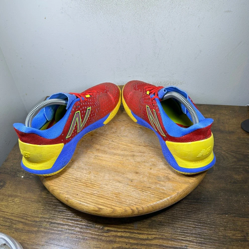 New Balance Fresh Foam Lav V2 Men Tennis Shoes Red Blue Yellow MCHLAVU2 Size 7